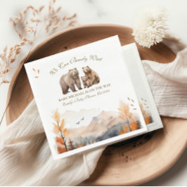 Bear Adventure Fall Mountains Neutrale Babydusche Serviette