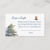 Bear Adventure Snow Mountain Bärendiaper Raffle Begleitkarte (Vorderseite)