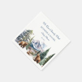 Bear Adventure Snow Mountain Bearly Baby Dusche Serviette (Ecke)