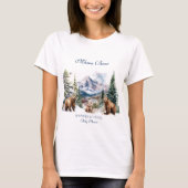 Bear Adventure Snow Mountain Winter Mommy zu sein T-Shirt (Vorderseite)