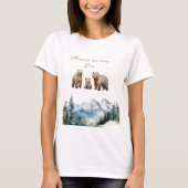 Bear Adventure Snowy Mountains Winter Baby Dusche T-Shirt (Vorderseite)