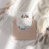 Bear Adventure Winter Mountains Kinderdusche Einladung