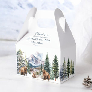 Bear Adventure Winter Snow Mountain Vielen Dank Geschenkschachtel