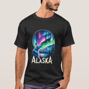 Bear Alaska Nordlichter Aurora Blick Vacatio T-Shirt
