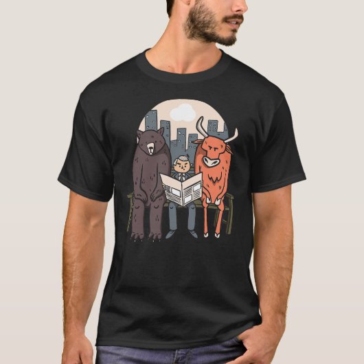 Bear And Bull Stock Market Trader T-Shirt (Vorderseite)