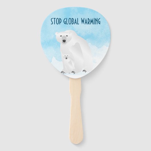 Bear and Cube: Stoppt die globale Erwärmung Fächer (Vorderseite)