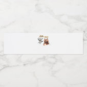 Bear And Deer Conversation Funny Wildlife Design Wasserflaschenetikett (Einzelnes Label)