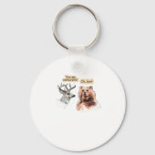 Bear And Deer Conversation Funny Wildlife Keychain Schlüsselanhänger (Vorderseite)