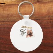Bear And Deer Conversation Funny Wildlife Keychain Schlüsselanhänger (Vorderseite)