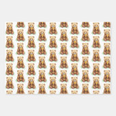  Bear and Honey Baby Shower Geschenkpapier Set (Vorderseite 3)