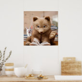 BEAR AND RABBIT|Geschenk für Kaninchenliebhaber Poster (Küche)