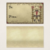 Bear Angel - Land/Prim Geschenketiketten (Vorne & Hinten)