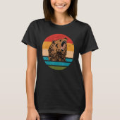 Bear Angry Roar Retro Sunset Angry Bear T-Shirt (Vorderseite)