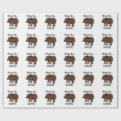 Bear Animal Funny Humor Quote Geschenkpapier (Flach)