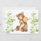 Bear Animal Zoo Jungle Baby Dusche Einladung (Rückseite)