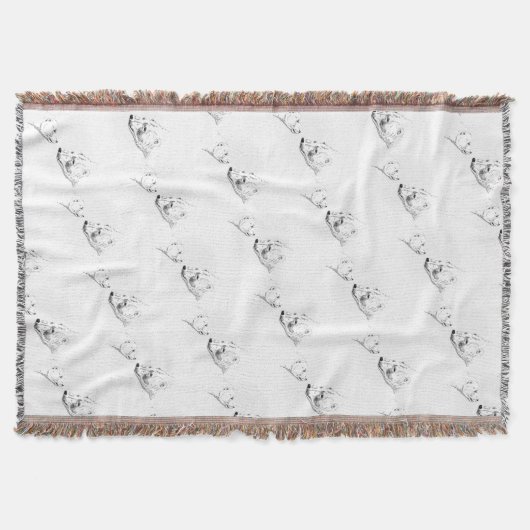 Bear Art Blanket Mutter & Cub Bärenwirbel Blanket Decke (Vorderseite)