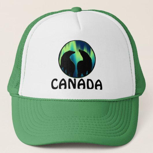 Bear Art Caps Aurora Native Art Beats Caps Truckerkappe (Vorderseite)