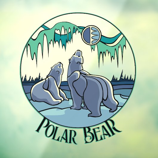 Bear Art Decal Custom Tribal Bear Art Window Fensteraufkleber (Blatt 3)