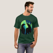 Bear Art Shirt Northern Lights Bären T - Shirt Ges (Vorne ganz)