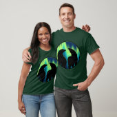 Bear Art Shirt Northern Lights Bären T - Shirt Ges (Unisex)