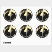 Bear Art Stickers Northern Lights Bear Stickers (Blatt)