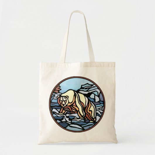 Bear Art Tote Bag Polar Bear Art Shopping Bag Tragetasche (Vorne)