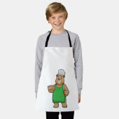 Bear as Cook with Cooking apron & Bowl Schürze (Getragen)