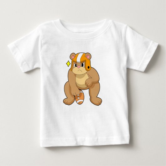 Bear at Football Sports Baby T-shirt (Vorderseite)