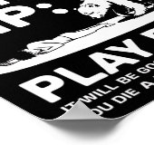 Bear Attack Tip Play Dead Funny Camping Hiking Des Poster (Ecke)