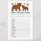 Bear Baby Animes Name Game (Vorderseite)