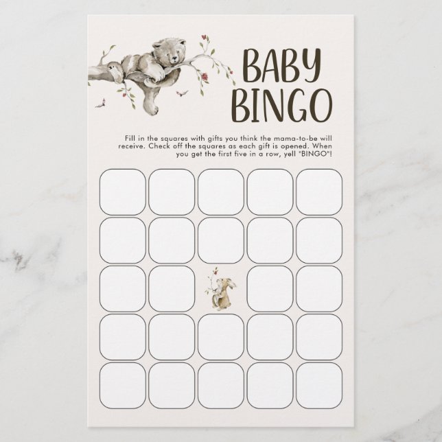 Bear Baby Bingo Game (Vorderseite)