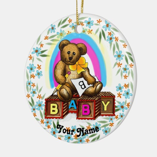 Bear baby Blocks Ornament (Links)