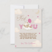 Bear Baby Dusche Beary Much Pink Dankeskarte (Vorderseite)