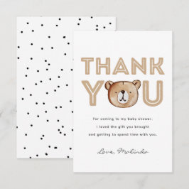Bear Baby Dusche Danke Karte | Bärenbaby
