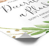 Bear Baby Dusche Dekorieren ein Blockzeichen Poster (Ecke)