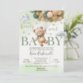 Bear Baby Dusche einladen, können wir frühzeitig w Einladung (Stehend Vorderseite)
