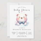 Bear-Baby-Dusche Einladung (Vorderseite)