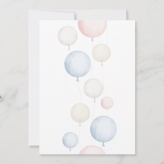 Bear Baby Dusche Einladung (Rückseite)