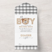 Bear Baby Dusche Einladung + Windelwanne in einem (Innen Boden)