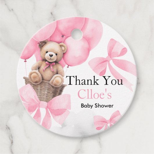 Bear Baby Dusche Geschenkanhänger (Vorderseite)