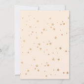 Bear Baby Dusche Glitzer Stars Rustikal Einladung (Rückseite)