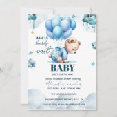 Bear Baby Dusche, niedliche Babydusche Einladung (Vorderseite)