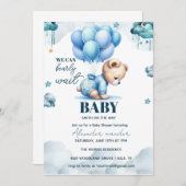 Bear Baby Dusche, niedliche Babydusche Einladung (Vorne/Hinten)