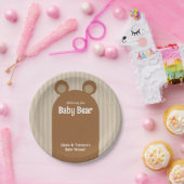 Bear Baby Dusche - Niedliche, klassische Schwanger Pappteller (Party)
