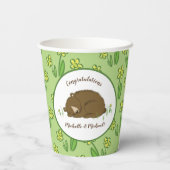 Bear Baby Dusche Pappbecher (Rückseite)