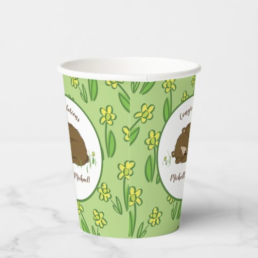 Bear Baby Dusche Pappbecher (Rechts)