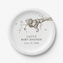 Bear Baby Dusche Pappteller