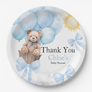 Bear Baby Dusche Pappteller