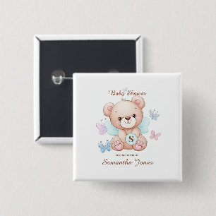 Bear Baby Dusche Personalisiert Button