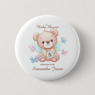 Bear Baby Dusche Personalisiert Button